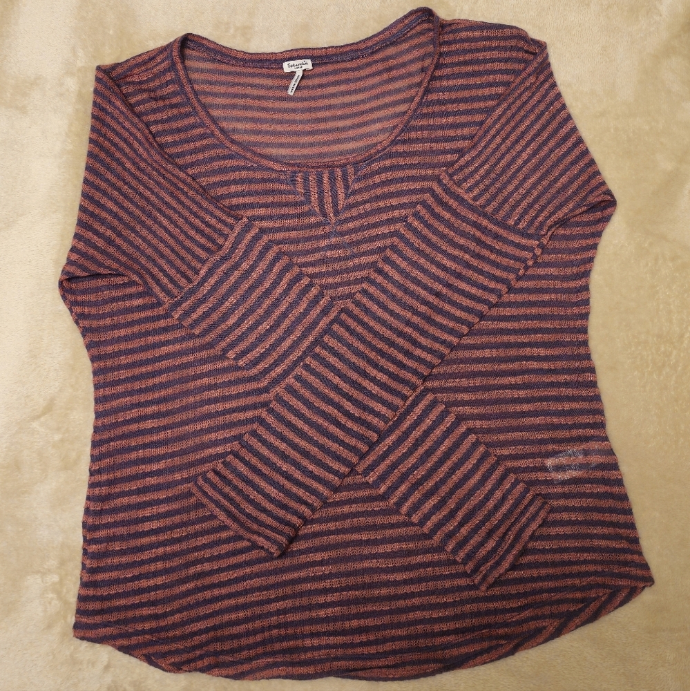 Splendid Purple and Pink Knit Top